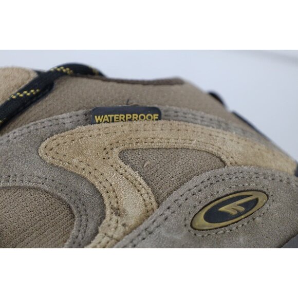 Vintage Hitec Mens 10.5 Distressed Waterproof Ankle Hiking Boots Shoes Brown - Picture 9 of 10